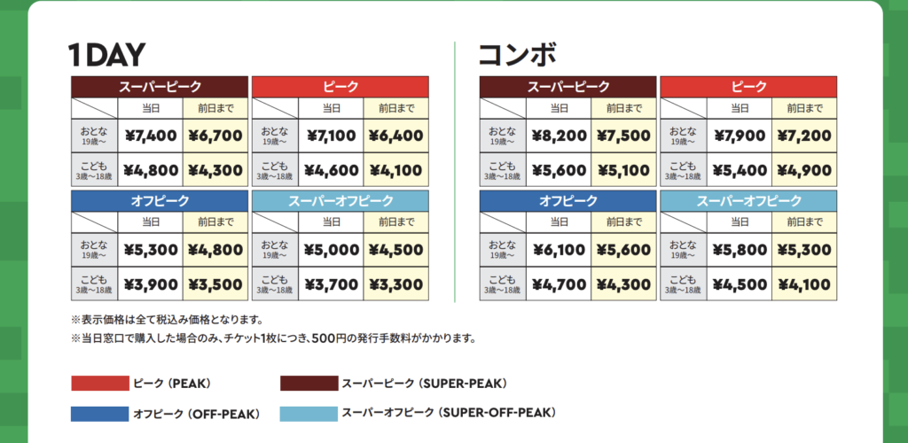 レゴランドジャパン料金表2023-2024