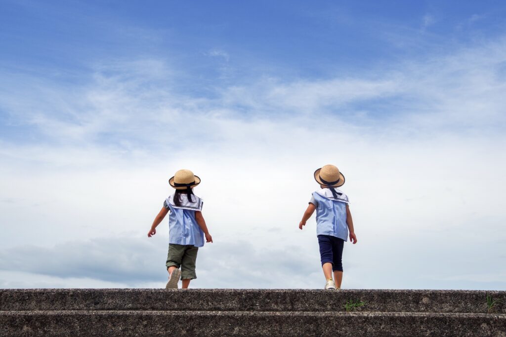 同じ歳の園児2人 